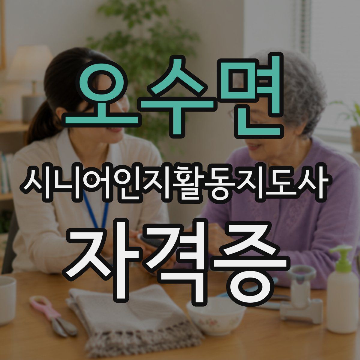 오수면 시니어인지활동지도사 자격증