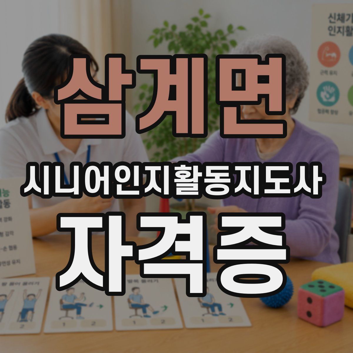 삼계면 시니어인지활동지도사 자격증