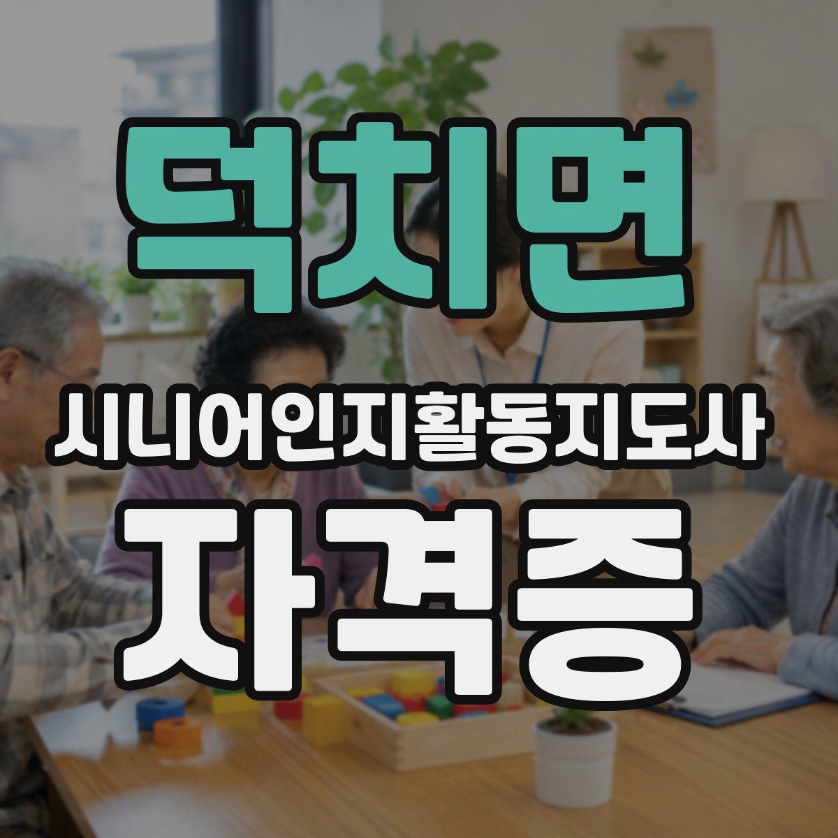 덕치면 시니어인지활동지도사 자격증