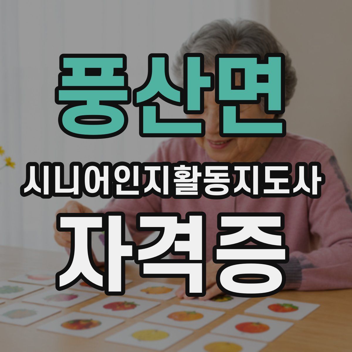 풍산면 시니어인지활동지도사 자격증