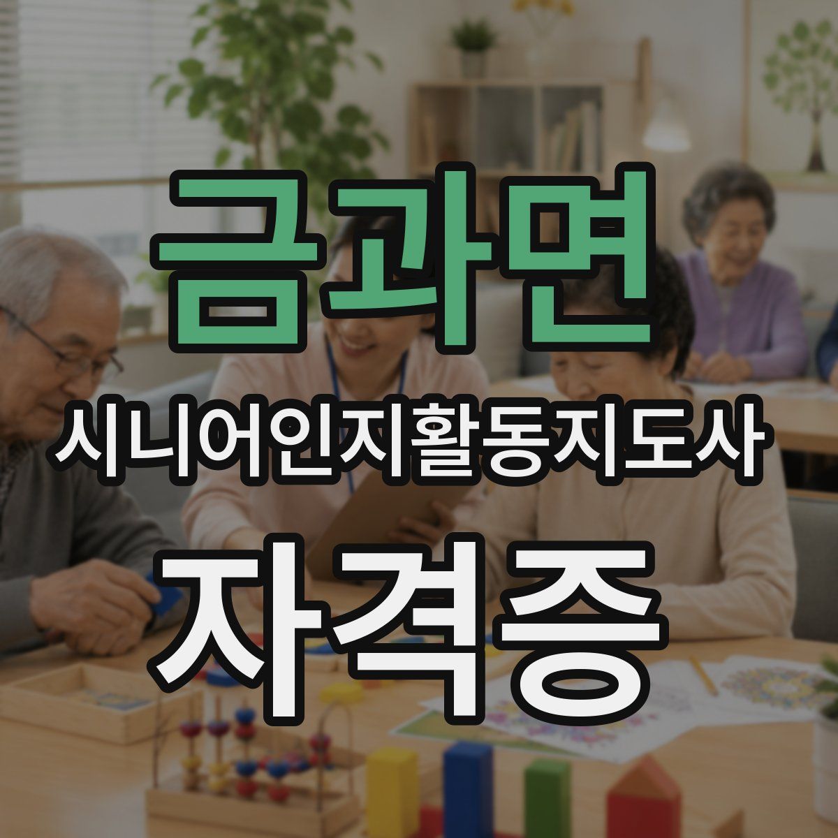 금과면 시니어인지활동지도사 자격증