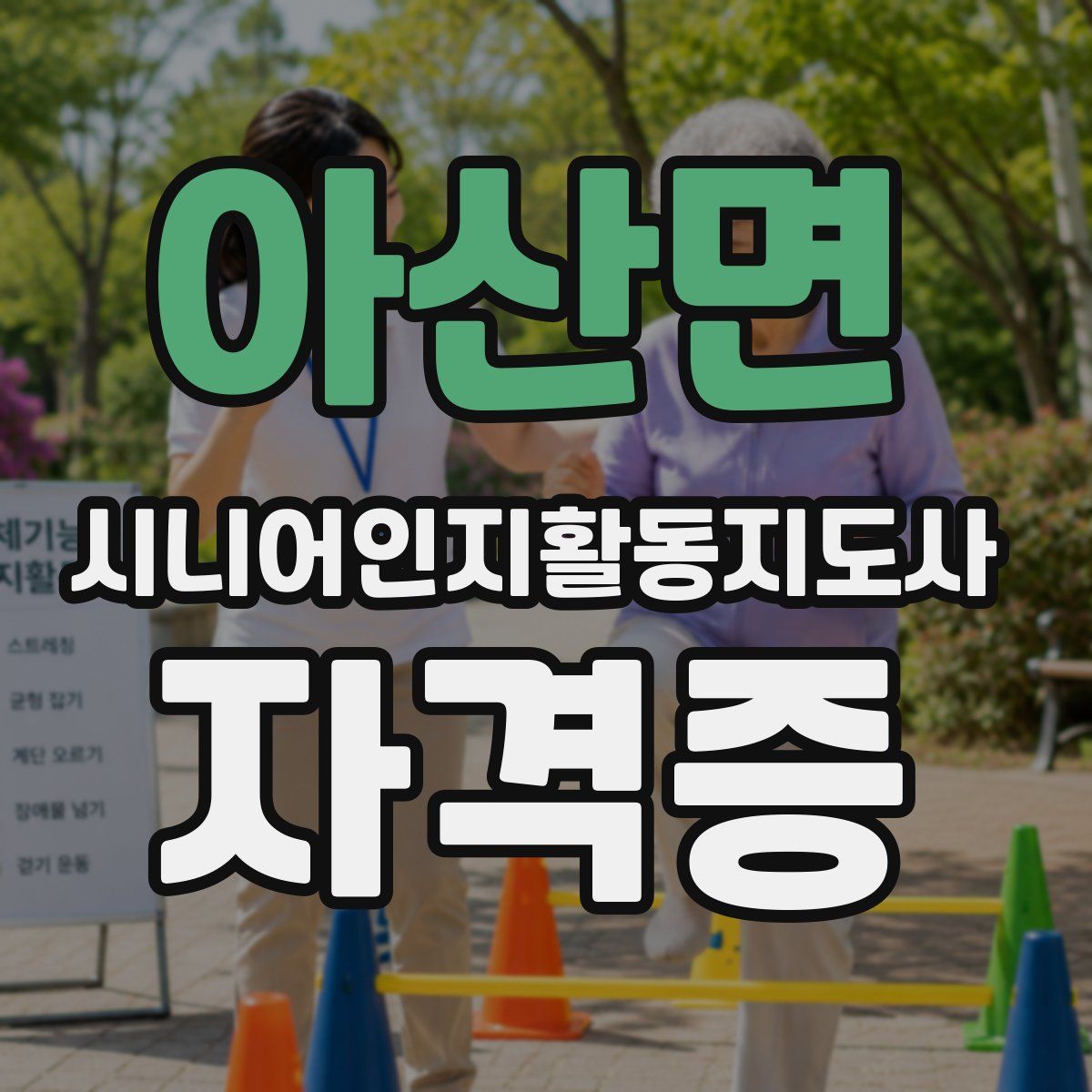 아산면 시니어인지활동지도사 자격증