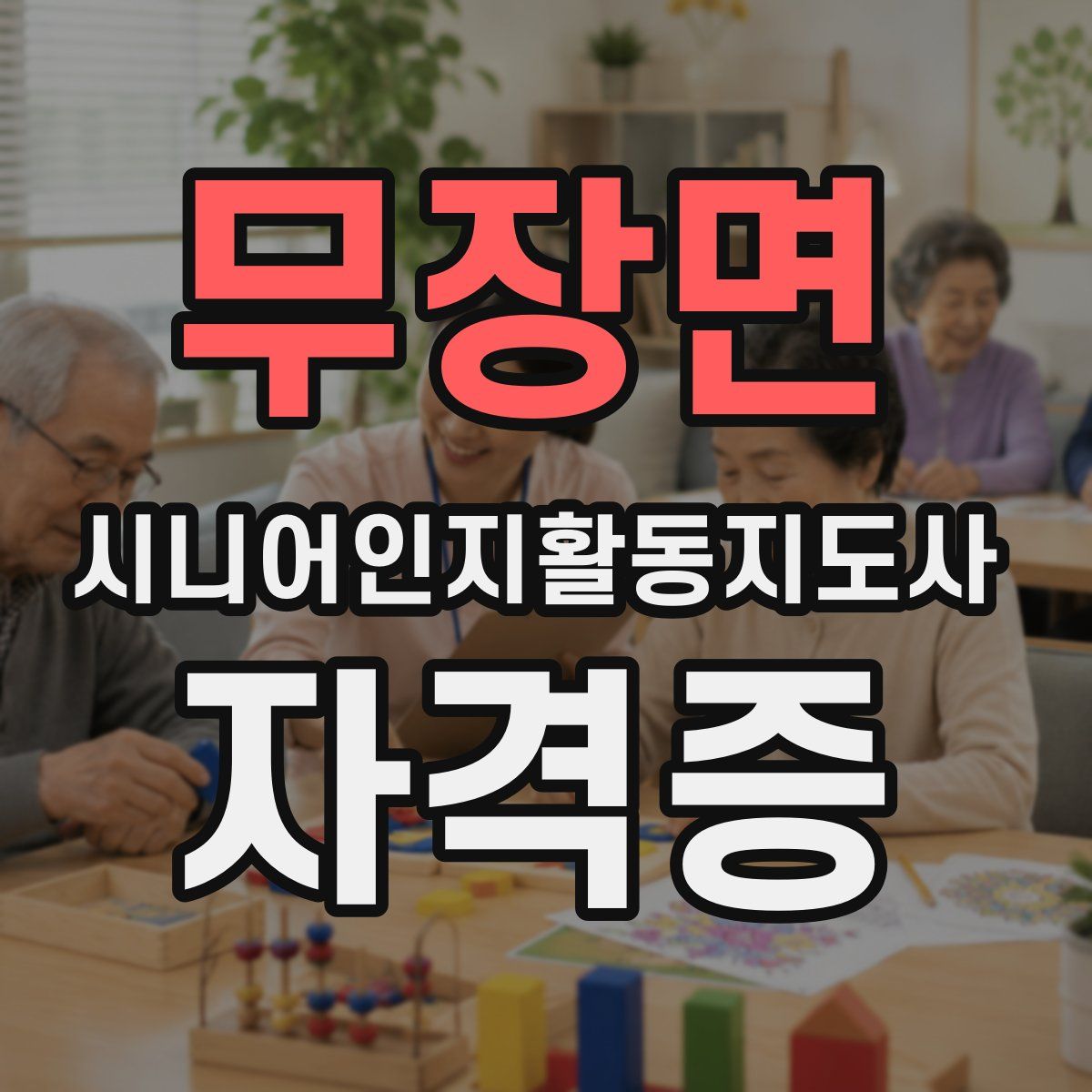 무장면 시니어인지활동지도사 자격증