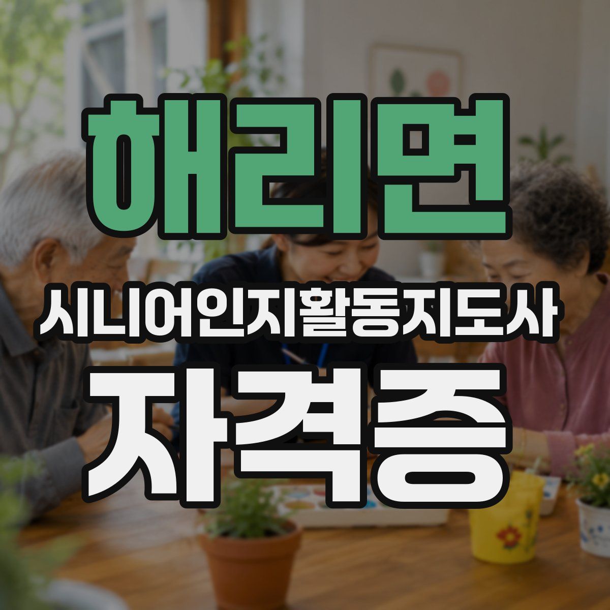 해리면 시니어인지활동지도사 자격증