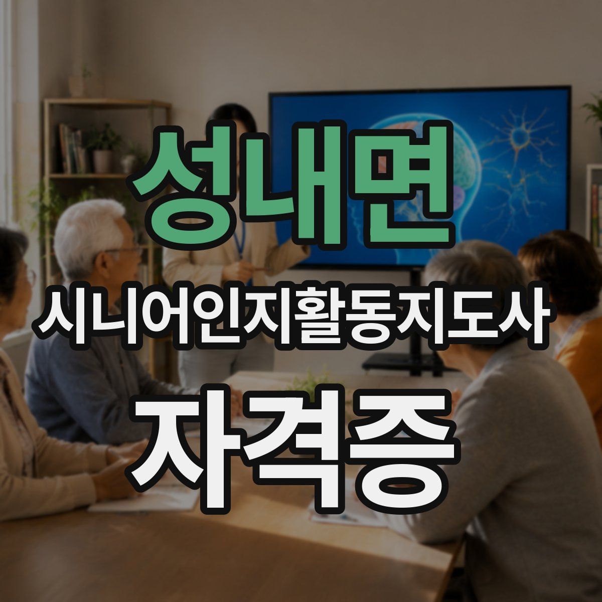 성내면 시니어인지활동지도사 자격증