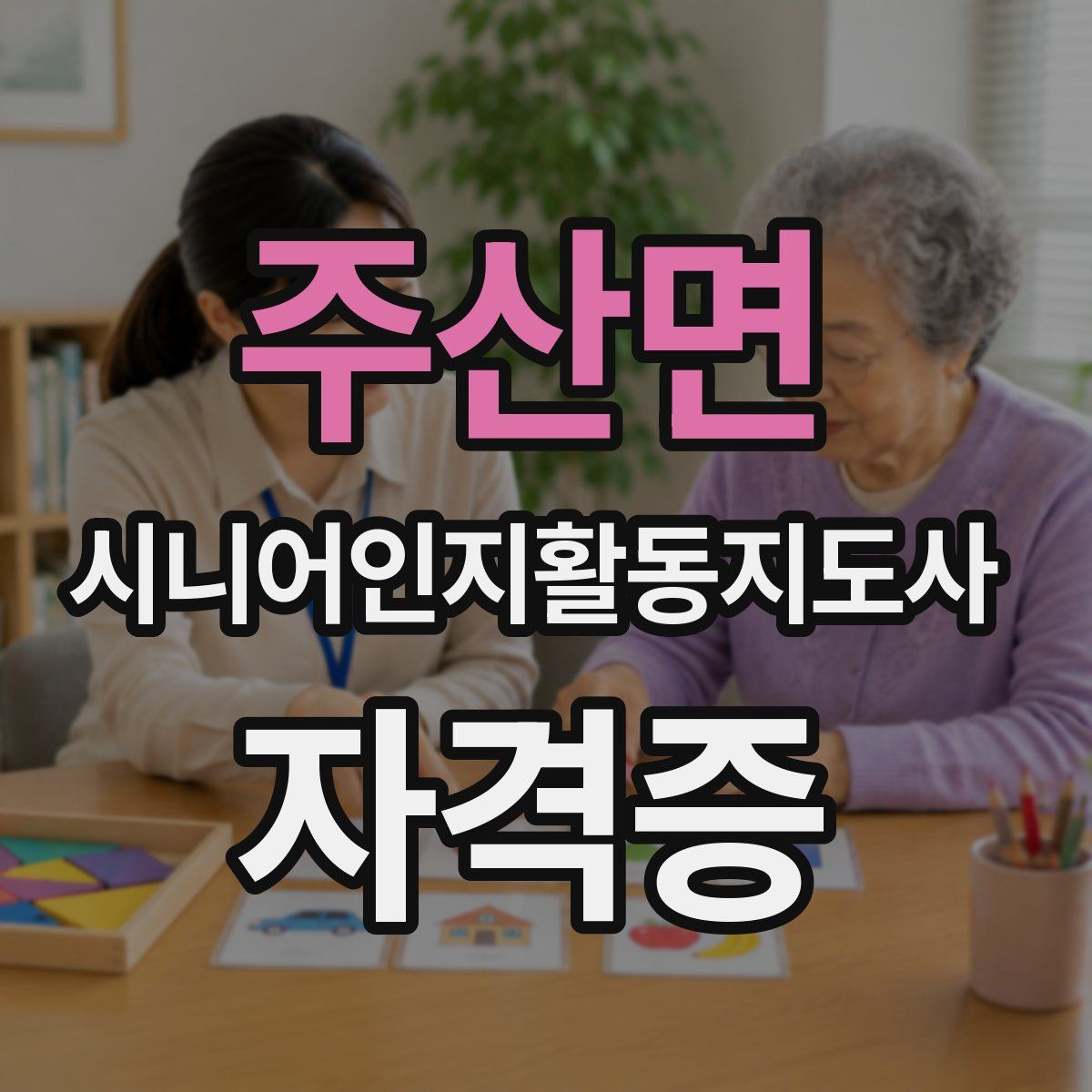 주산면 시니어인지활동지도사 자격증
