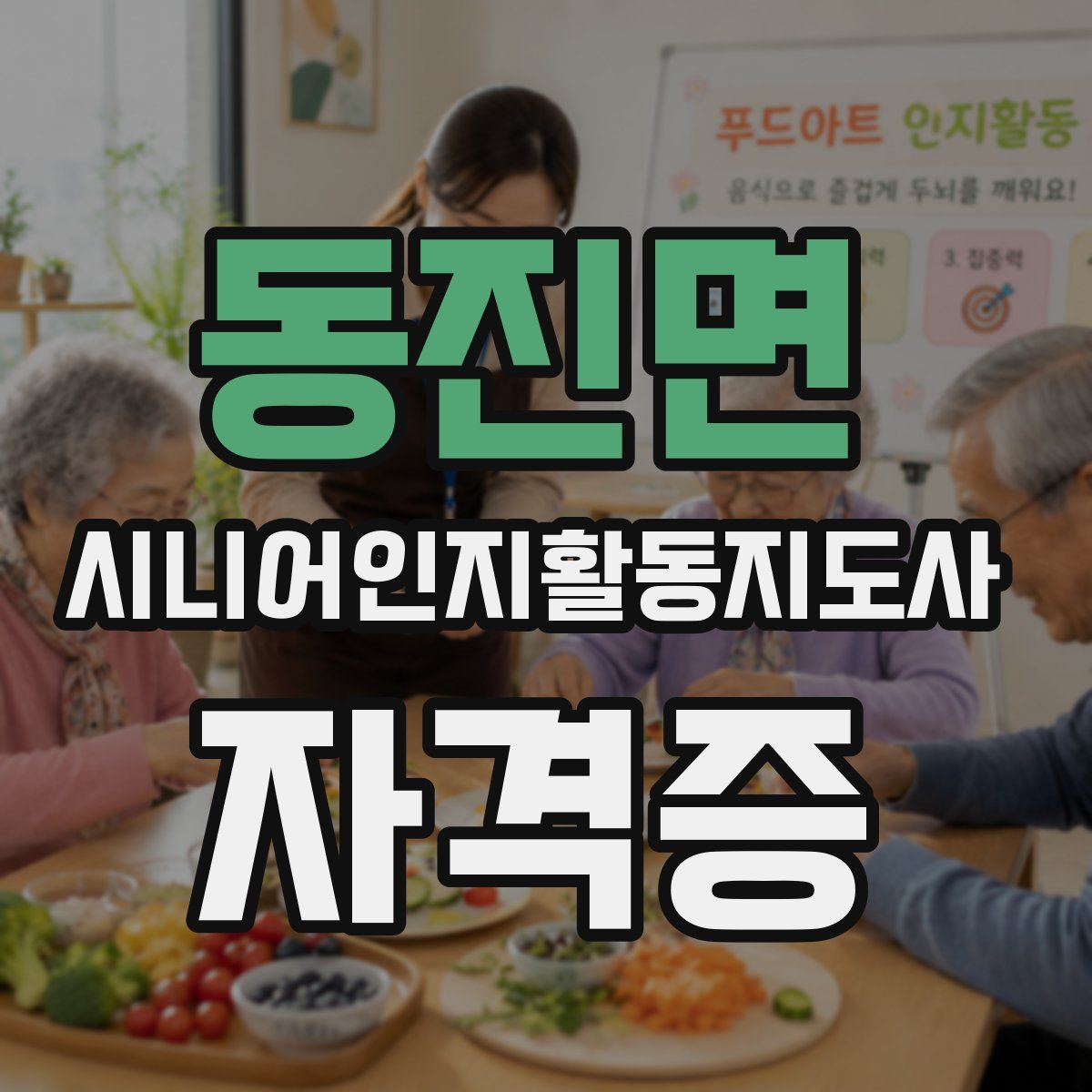 동진면 시니어인지활동지도사 자격증