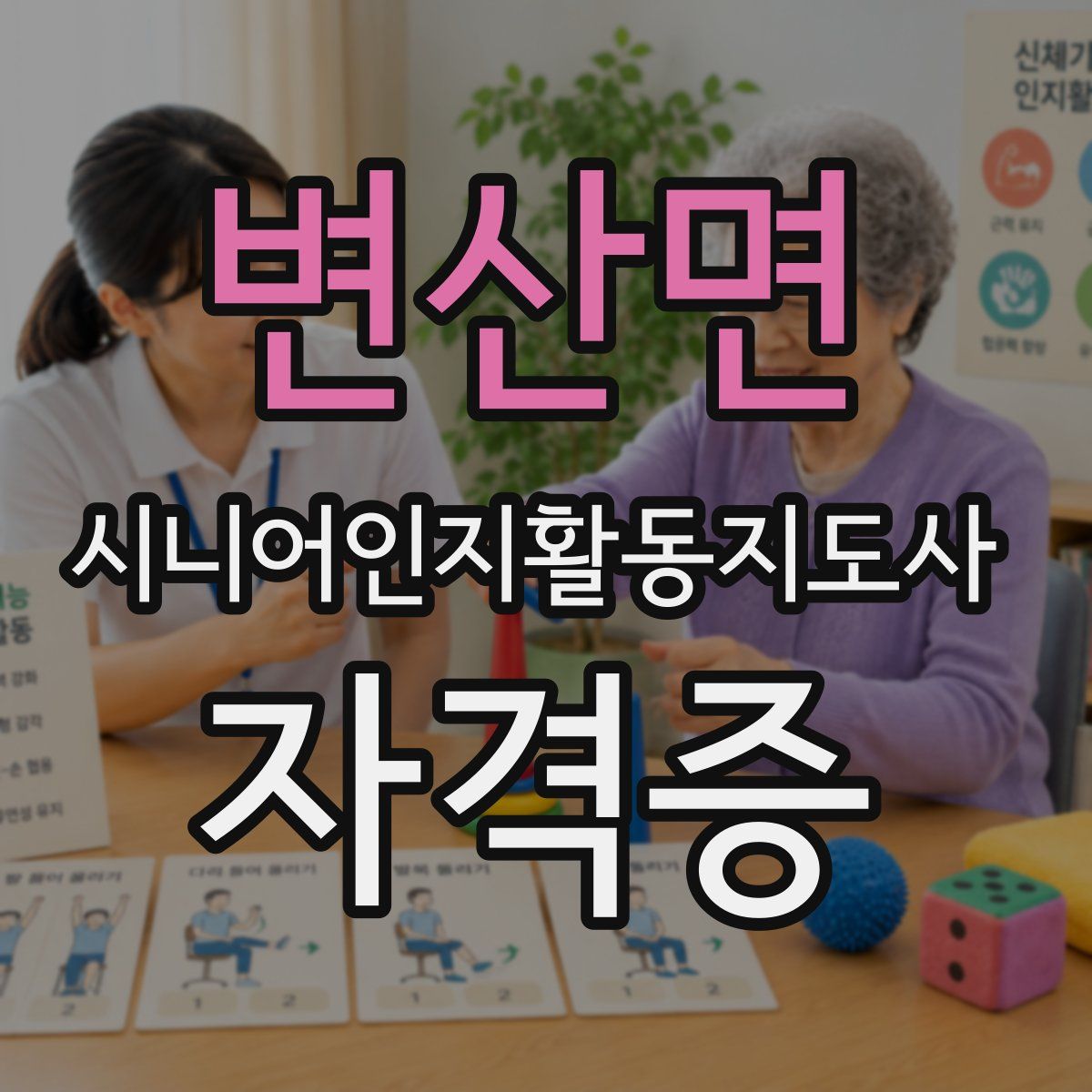 변산면 시니어인지활동지도사 자격증