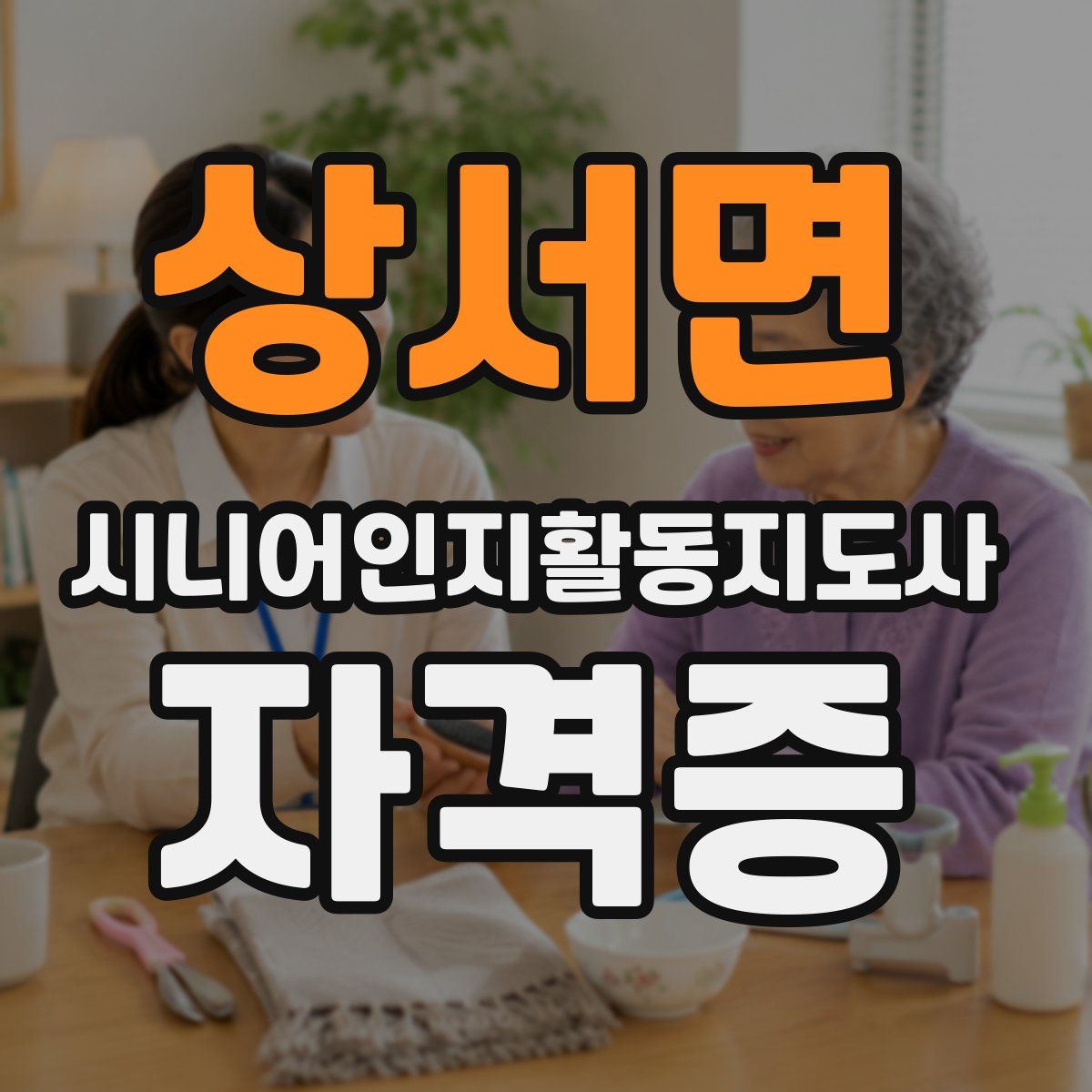 상서면 시니어인지활동지도사 자격증