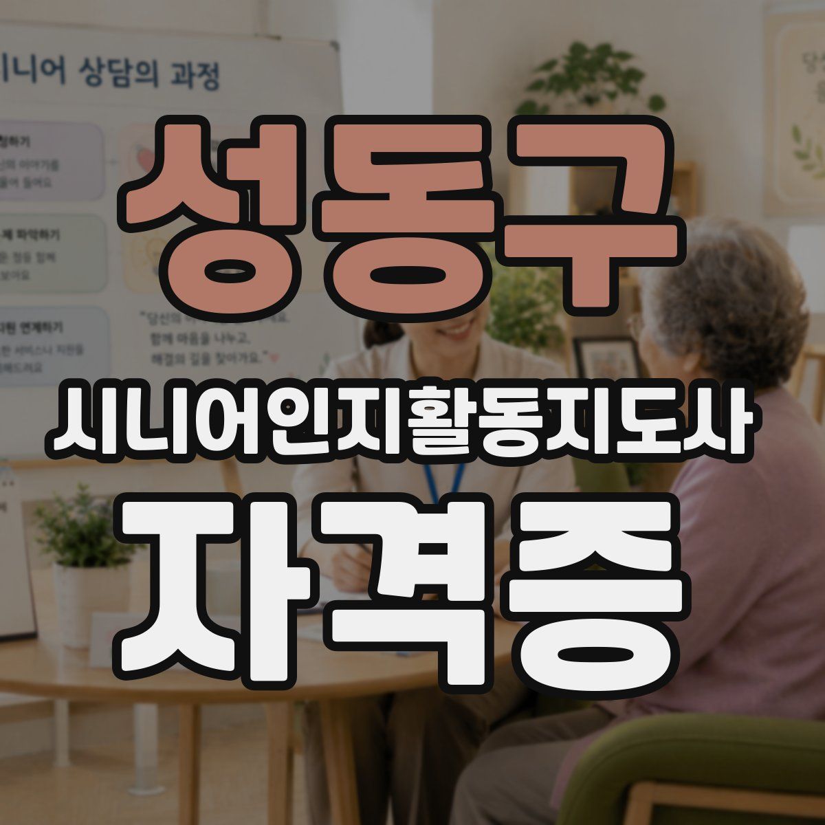 성동구 시니어인지활동지도사 자격증