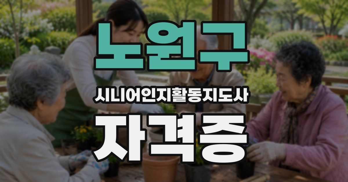 노원구 시니어인지활동지도사 자격증