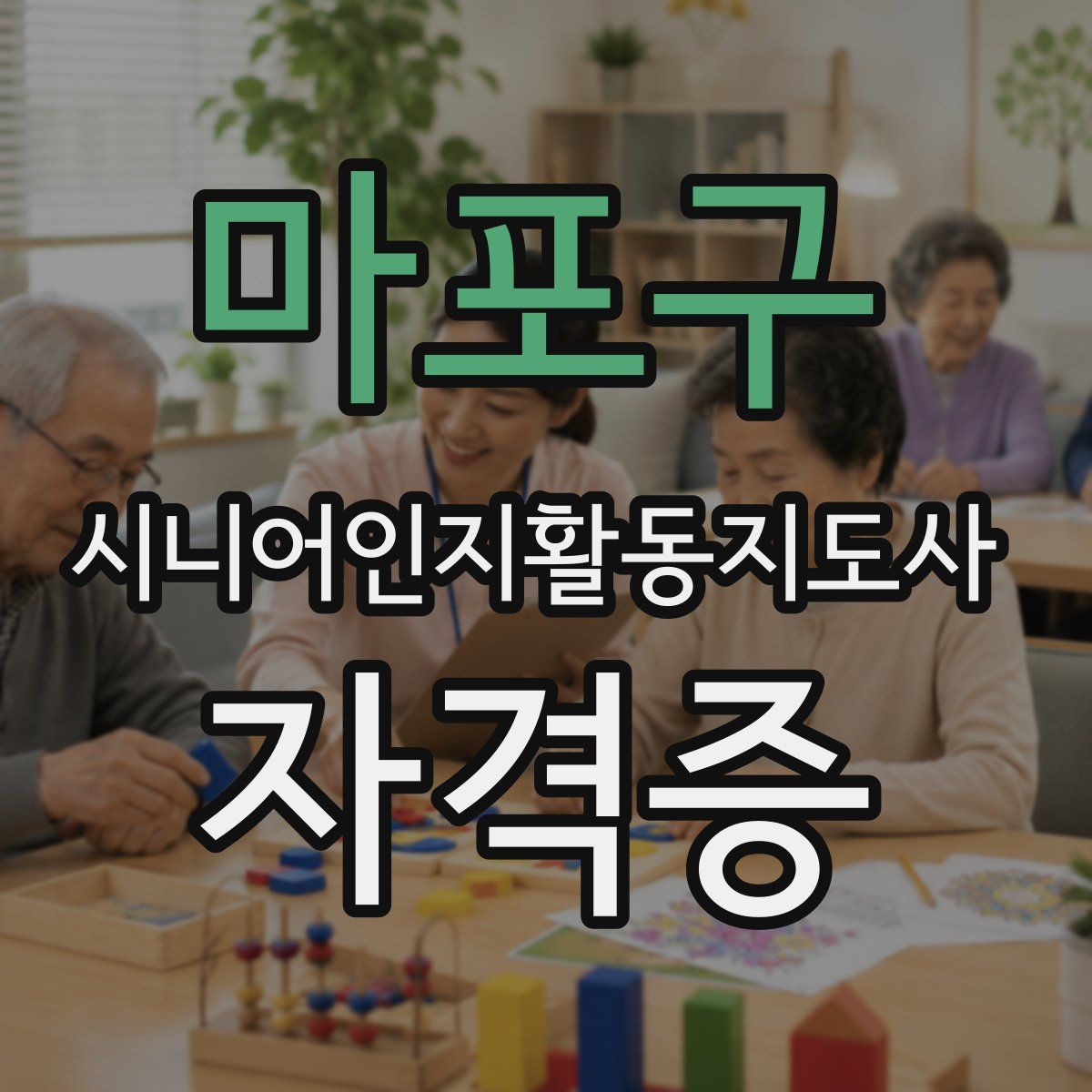 마포구 시니어인지활동지도사 자격증