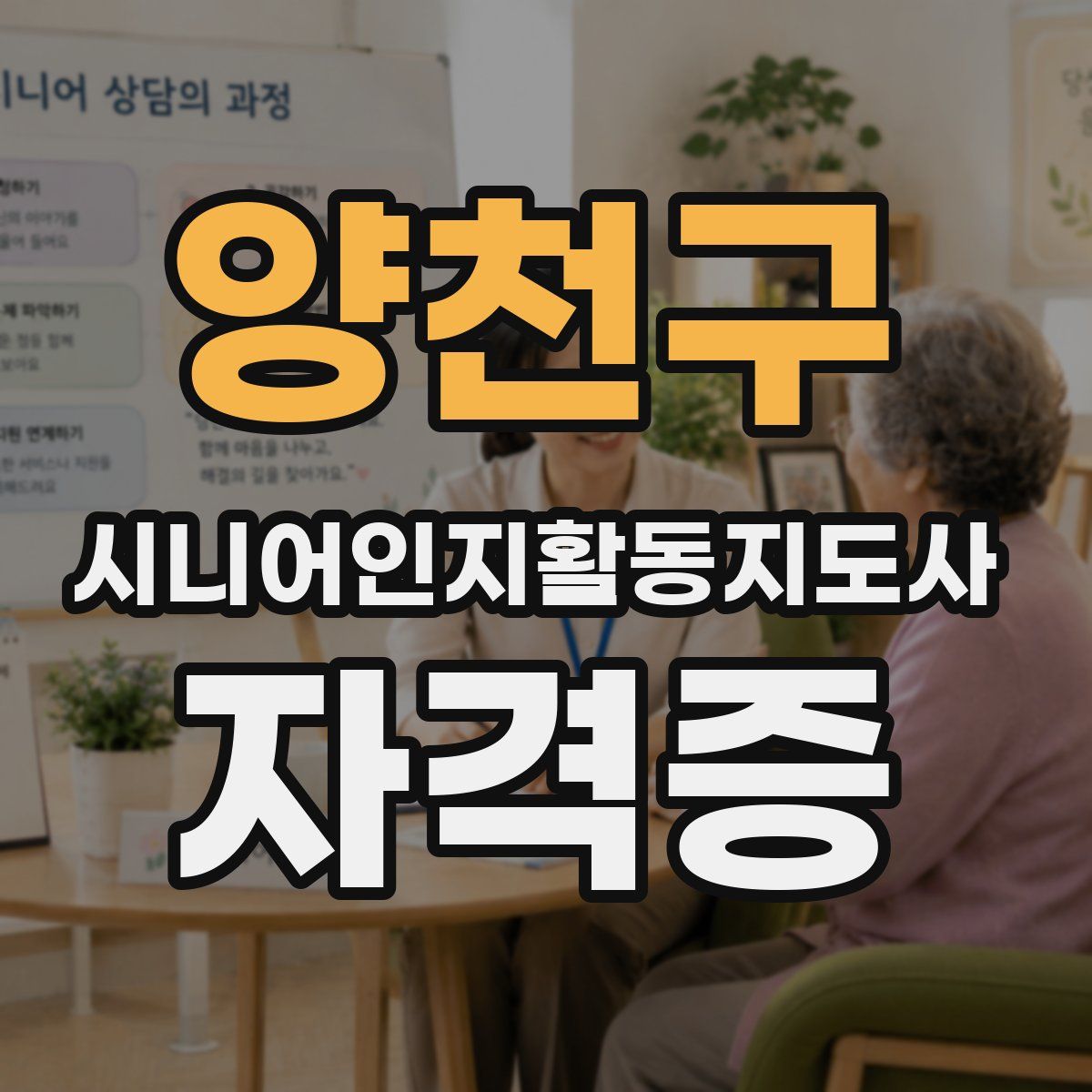양천구 시니어인지활동지도사 자격증
