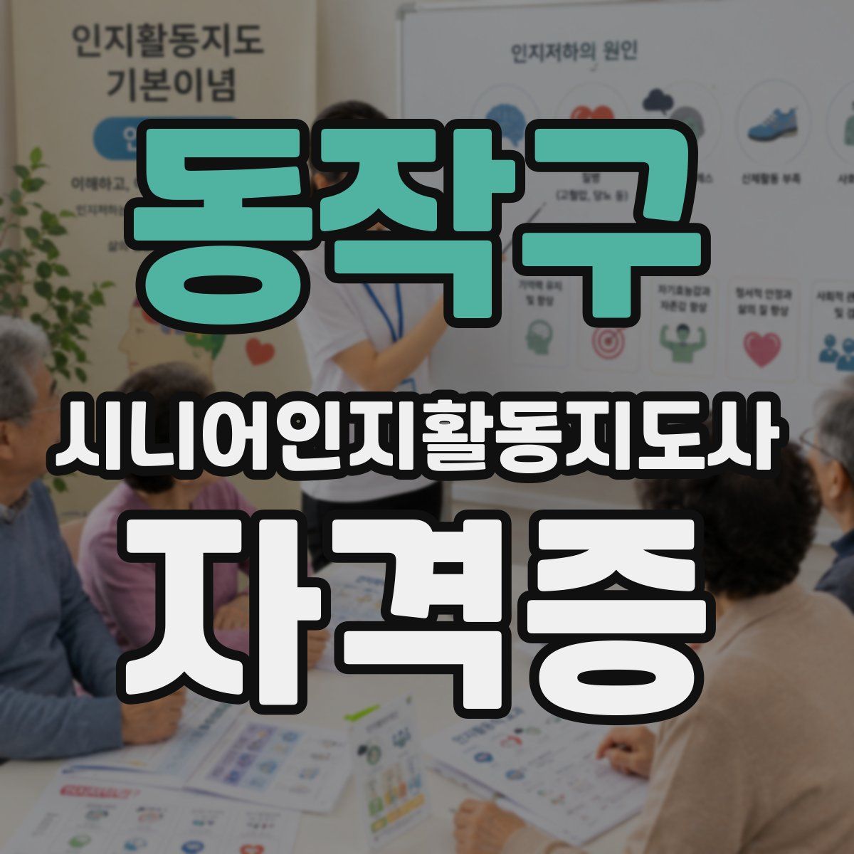 동작구 시니어인지활동지도사 자격증