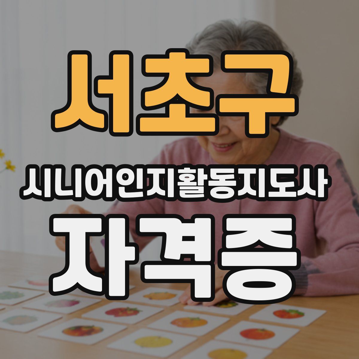 서초구 시니어인지활동지도사 자격증