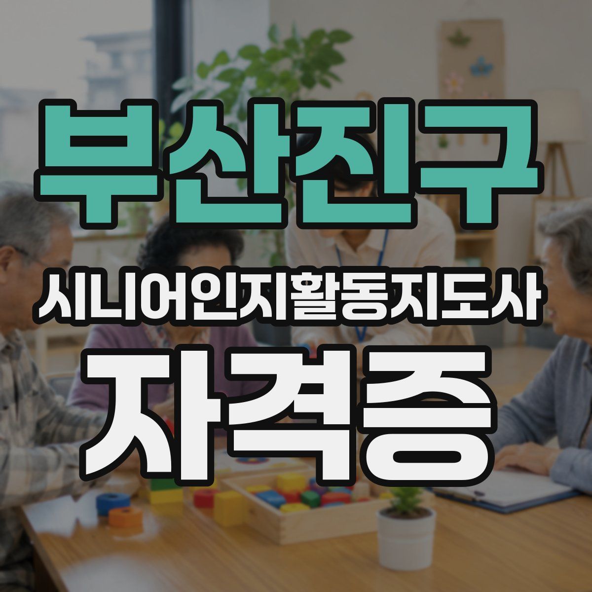 부산진구 시니어인지활동지도사 자격증