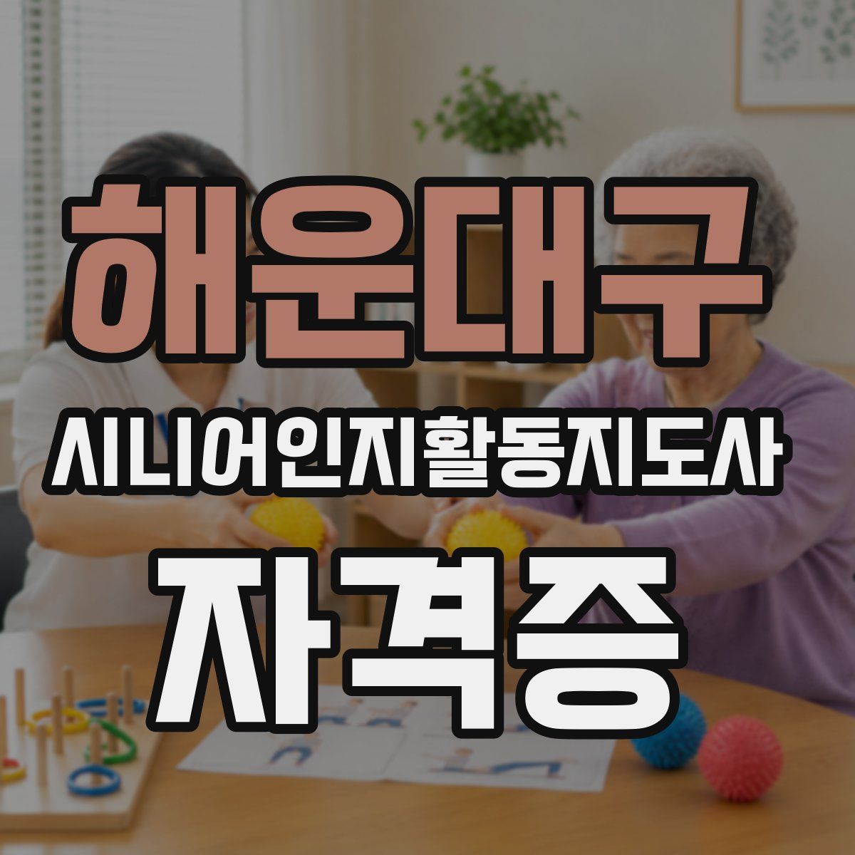 해운대구 시니어인지활동지도사 자격증