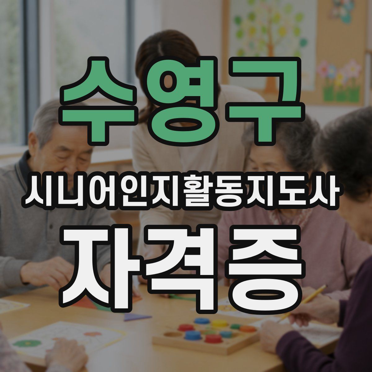 수영구 시니어인지활동지도사 자격증