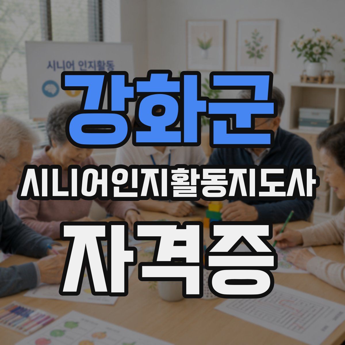 강화군 시니어인지활동지도사 자격증
