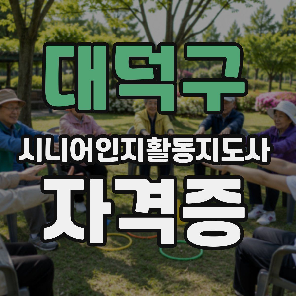 대덕구 시니어인지활동지도사 자격증