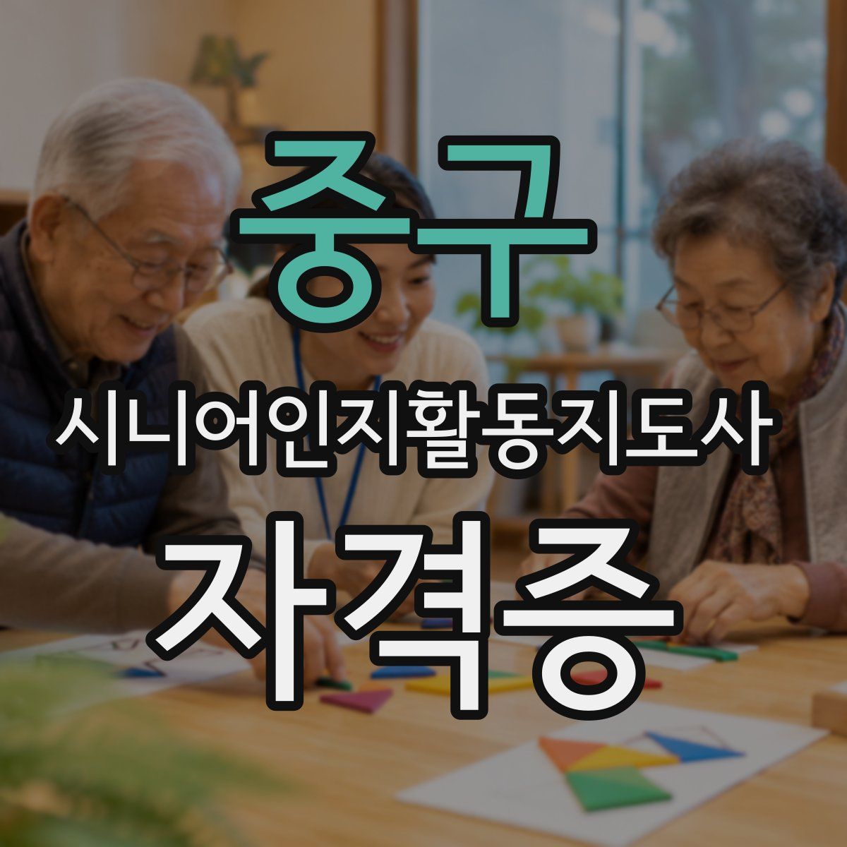 중구 시니어인지활동지도사 자격증