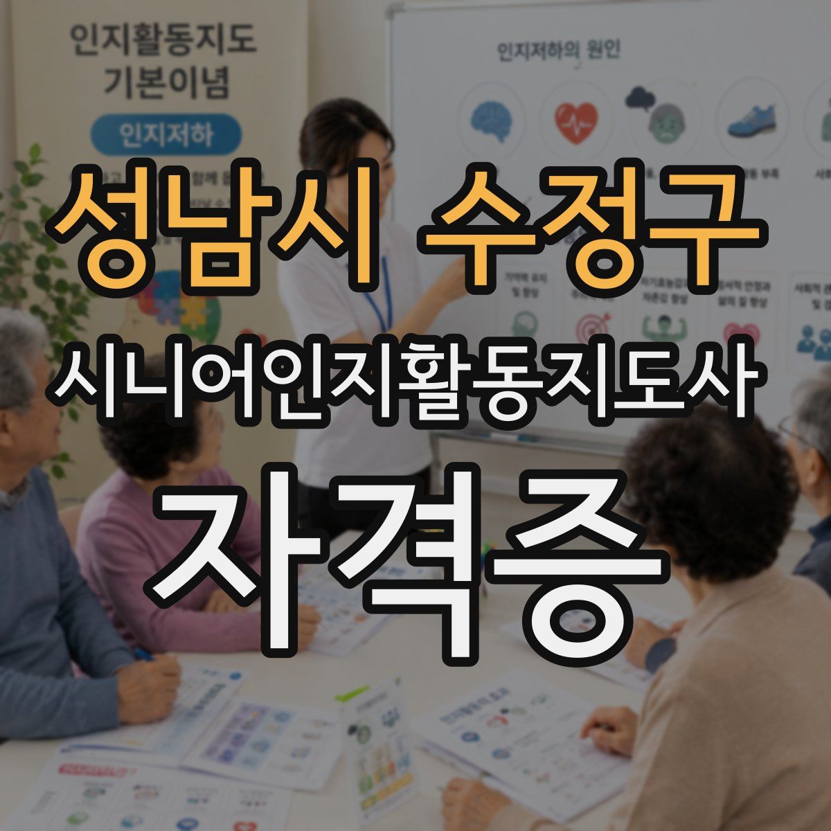 성남시 수정구 시니어인지활동지도사 자격증