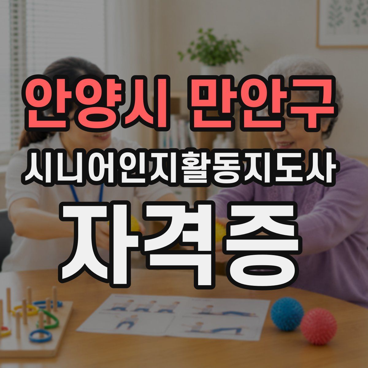 안양시 만안구 시니어인지활동지도사 자격증