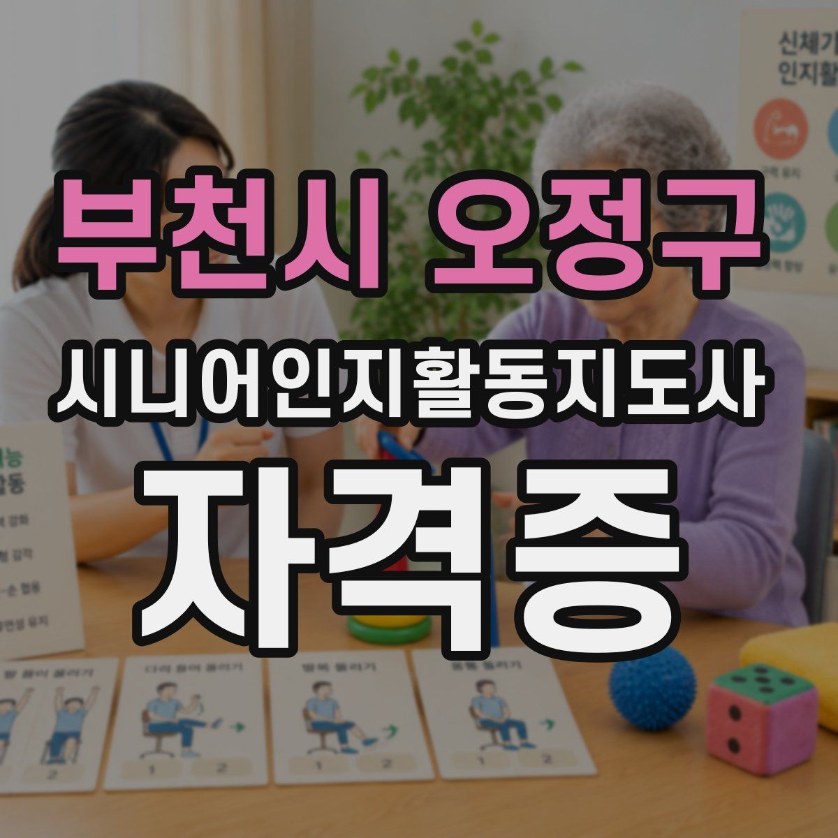 부천시 오정구 시니어인지활동지도사 자격증