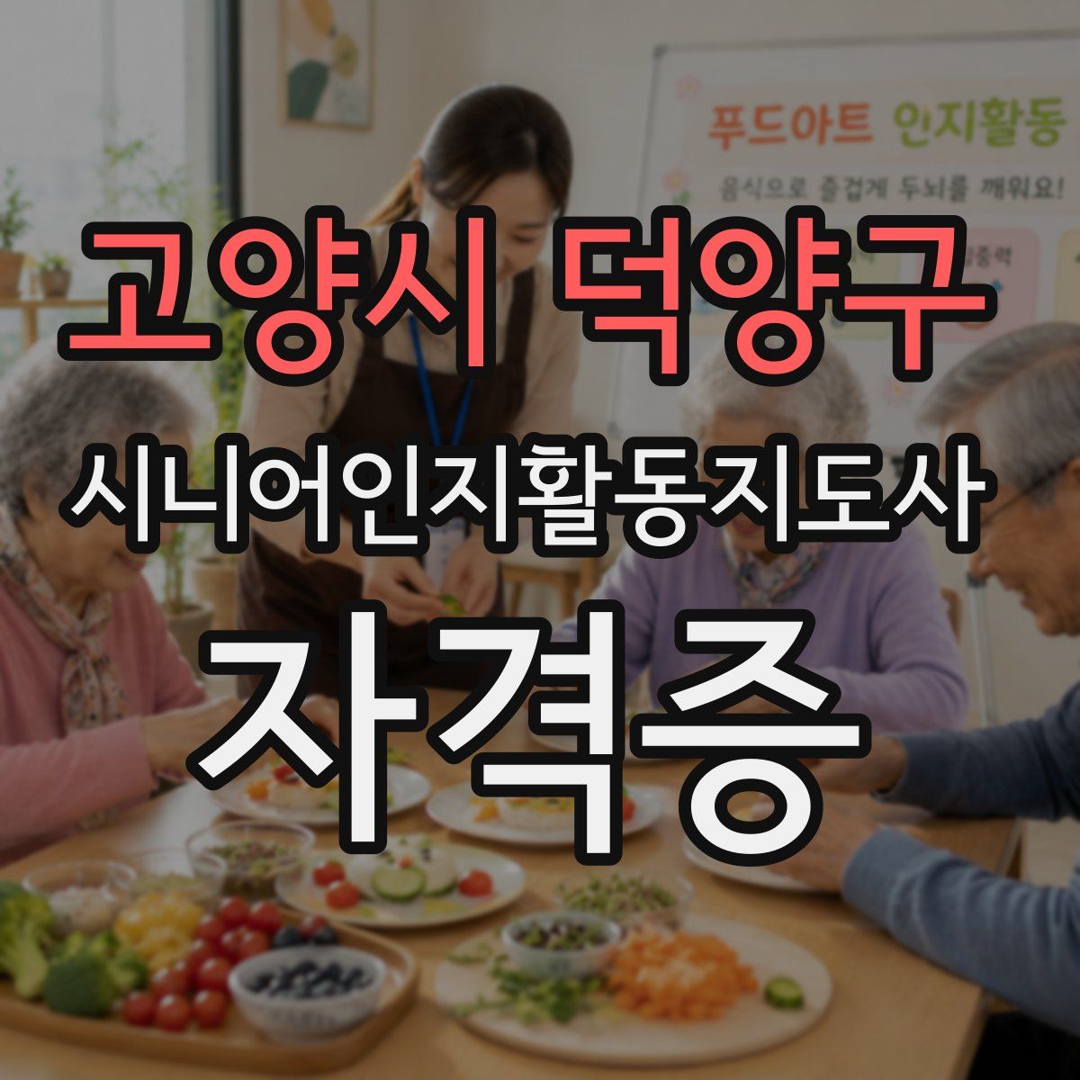 고양시 덕양구 시니어인지활동지도사 자격증
