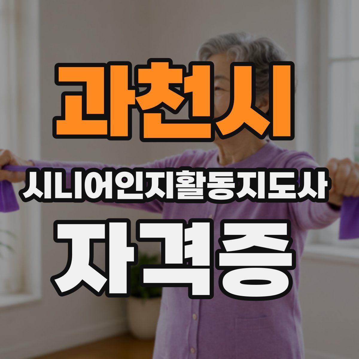 과천시 시니어인지활동지도사 자격증