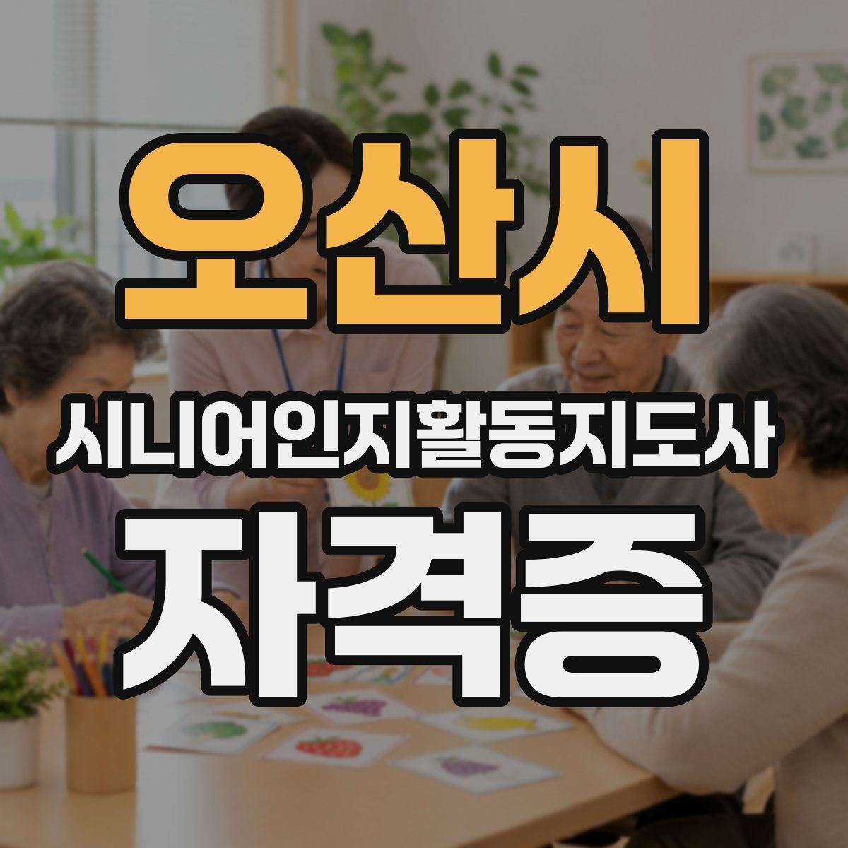 오산시 시니어인지활동지도사 자격증
