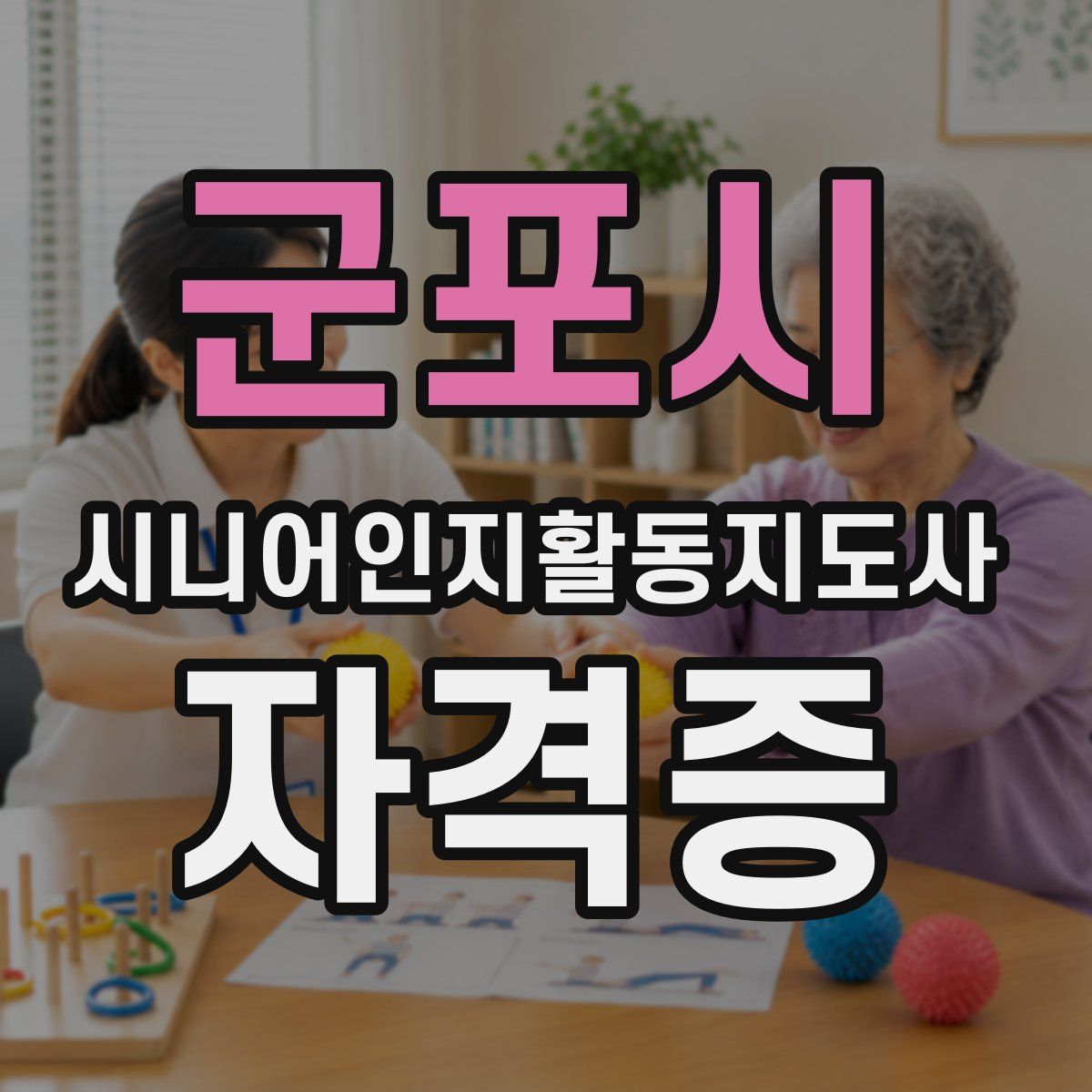 군포시 시니어인지활동지도사 자격증