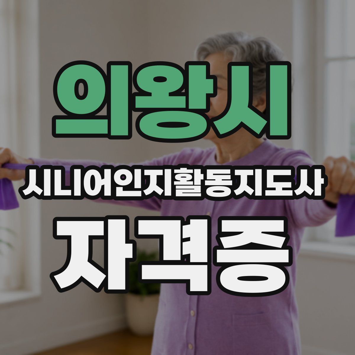 의왕시 시니어인지활동지도사 자격증