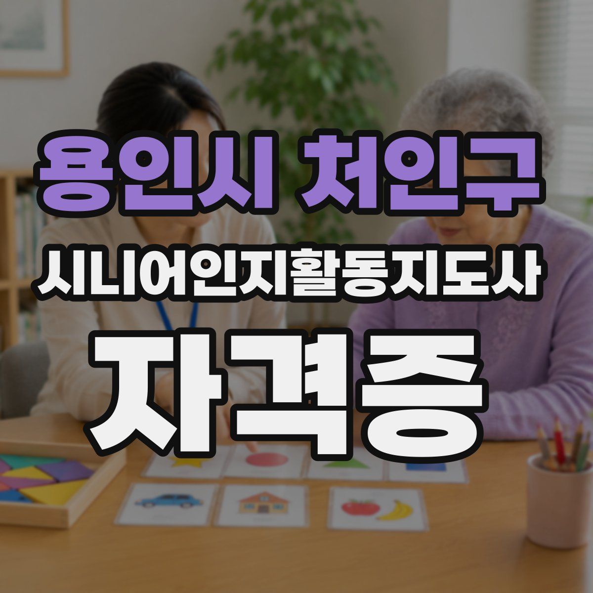 용인시 처인구 시니어인지활동지도사 자격증