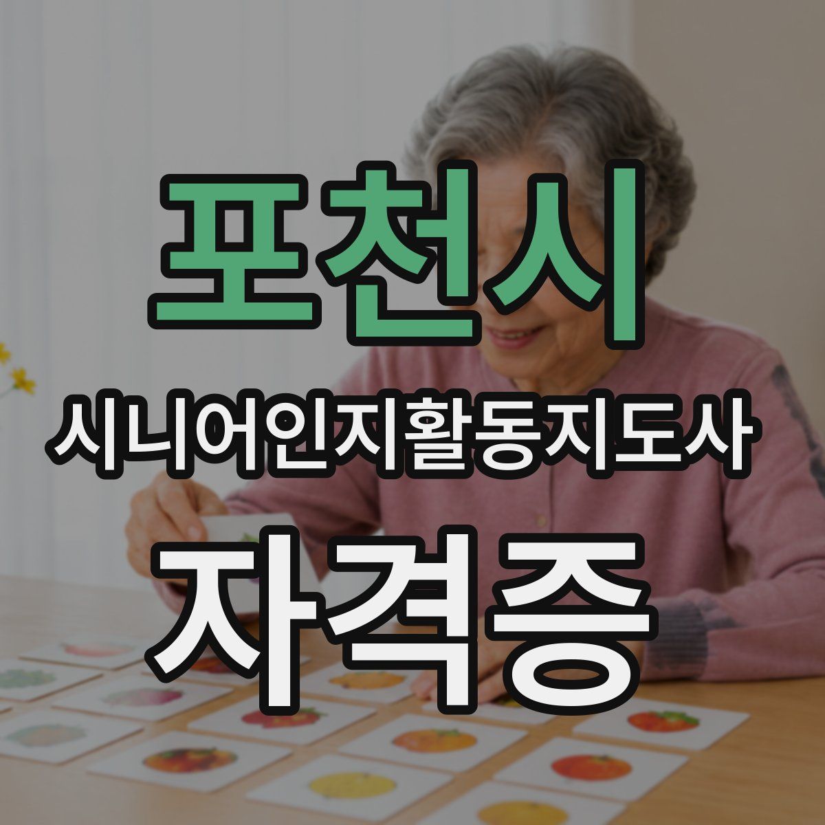 포천시 시니어인지활동지도사 자격증