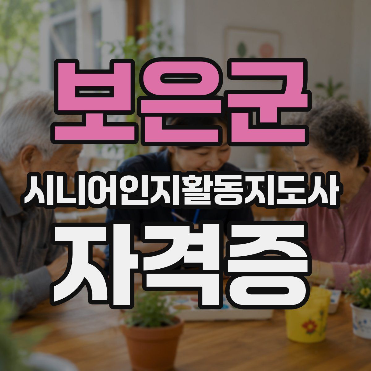 보은군 시니어인지활동지도사 자격증