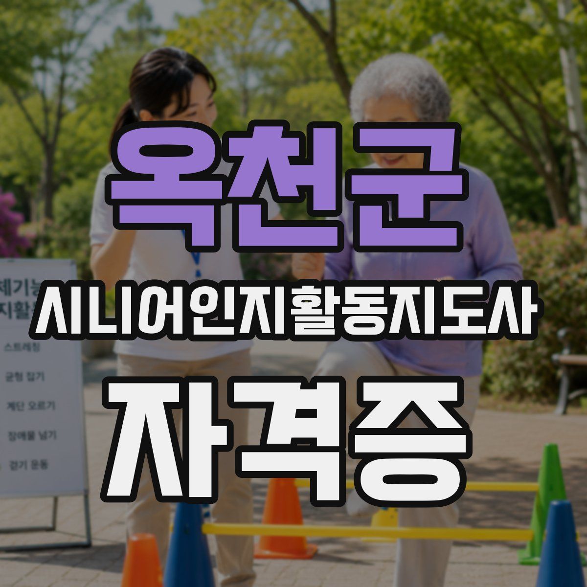 옥천군 시니어인지활동지도사 자격증