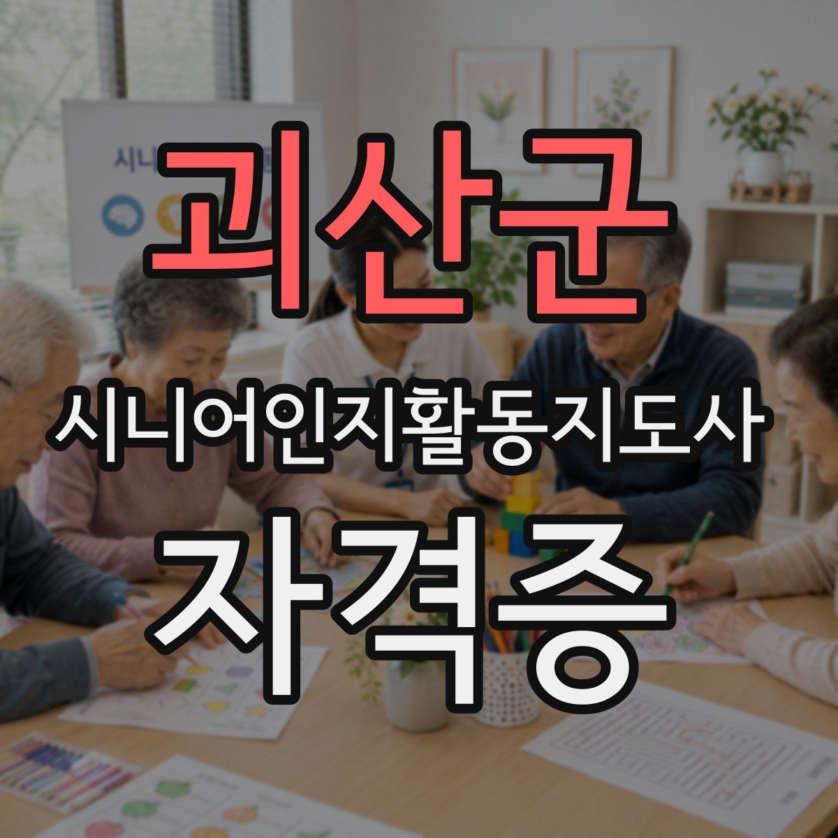 괴산군 시니어인지활동지도사 자격증