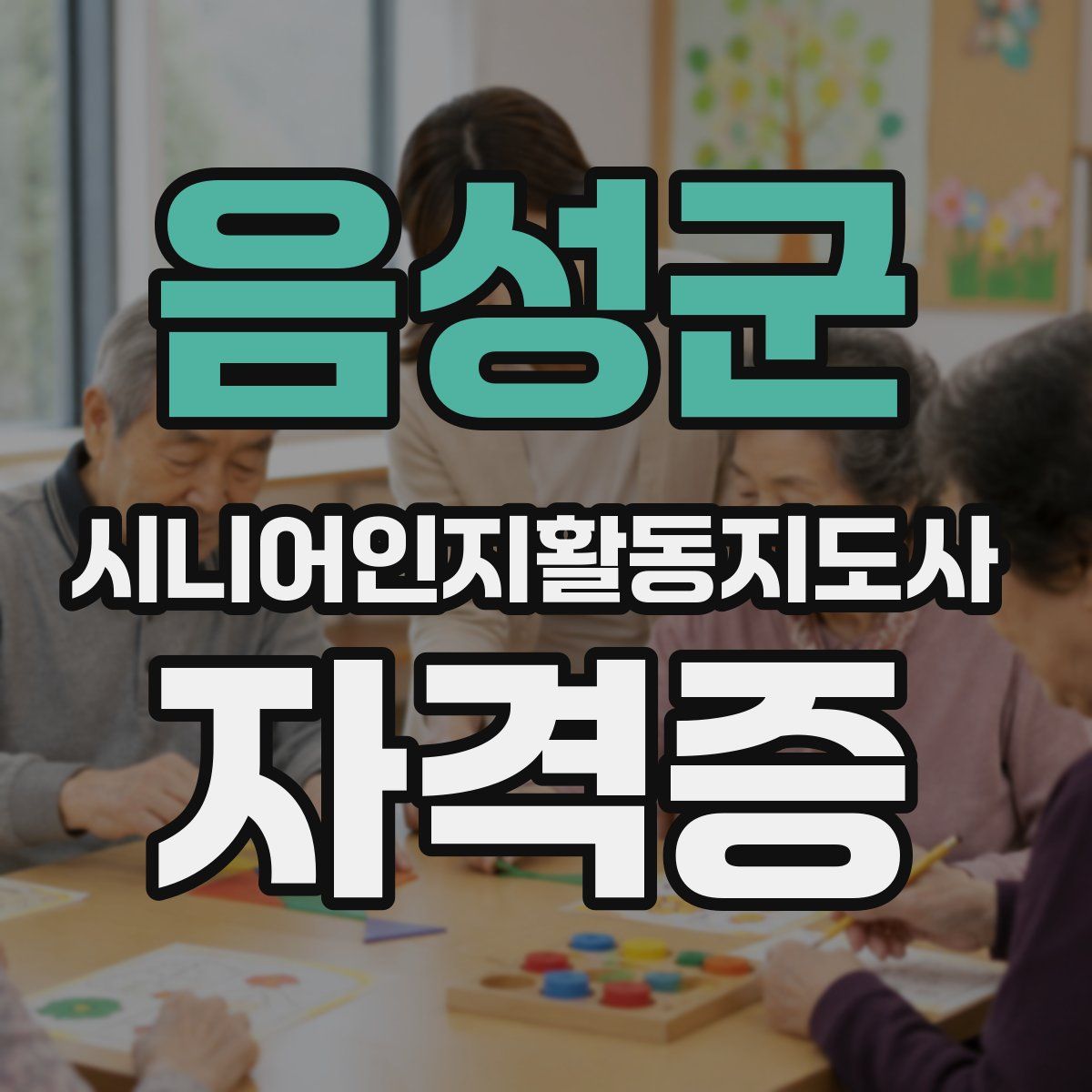 음성군 시니어인지활동지도사 자격증