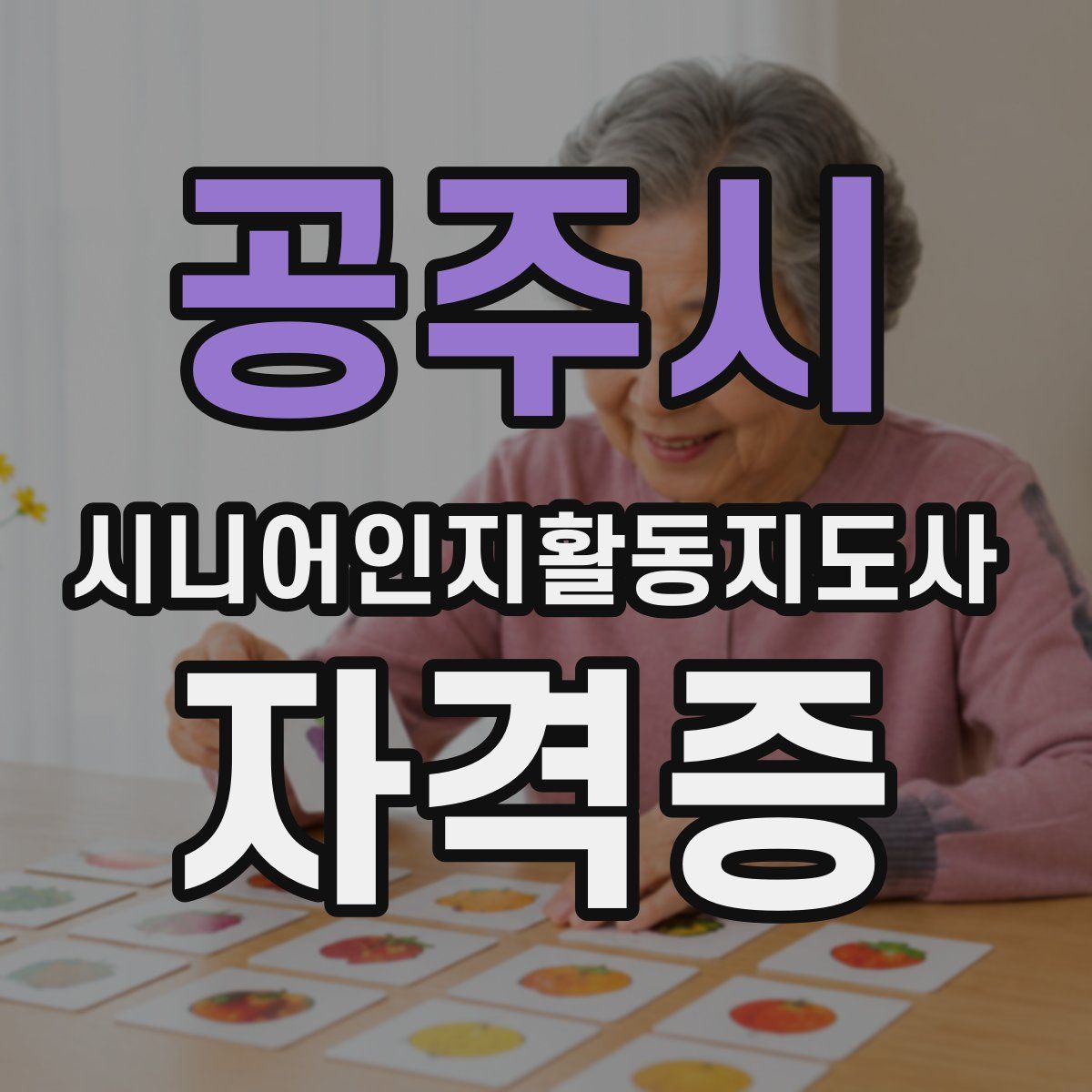 공주시 시니어인지활동지도사 자격증