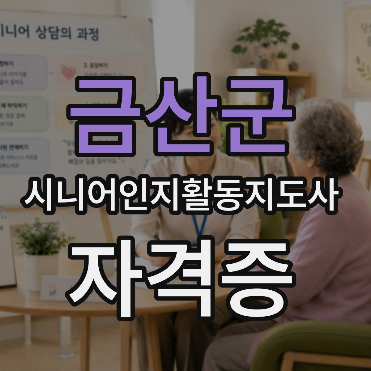 금산군 시니어인지활동지도사 자격증