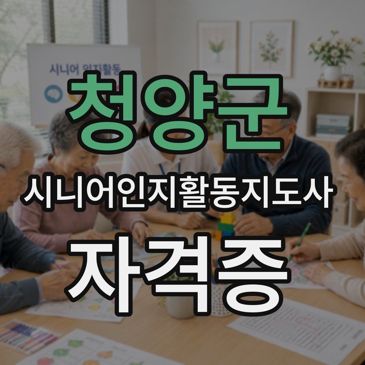 청양군 시니어인지활동지도사 자격증