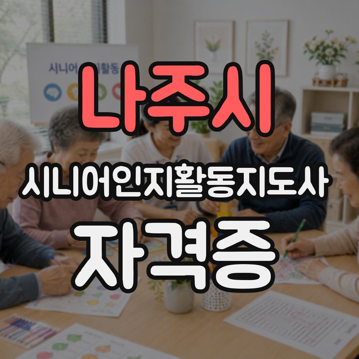 나주시 시니어인지활동지도사 자격증