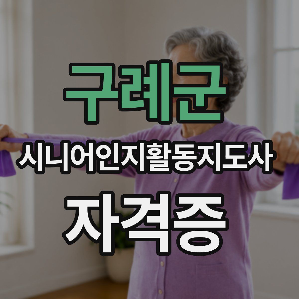 구례군 시니어인지활동지도사 자격증