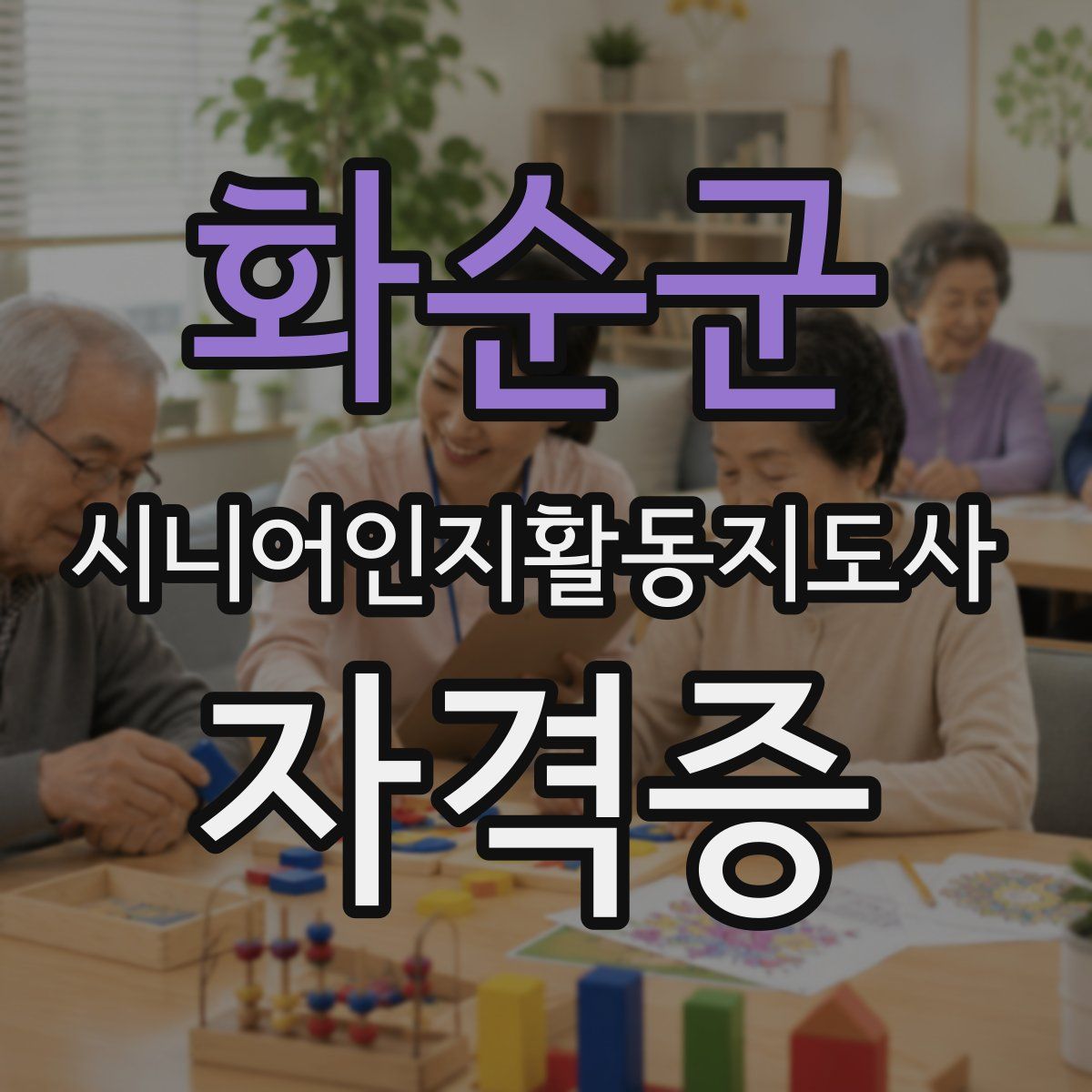 화순군 시니어인지활동지도사 자격증
