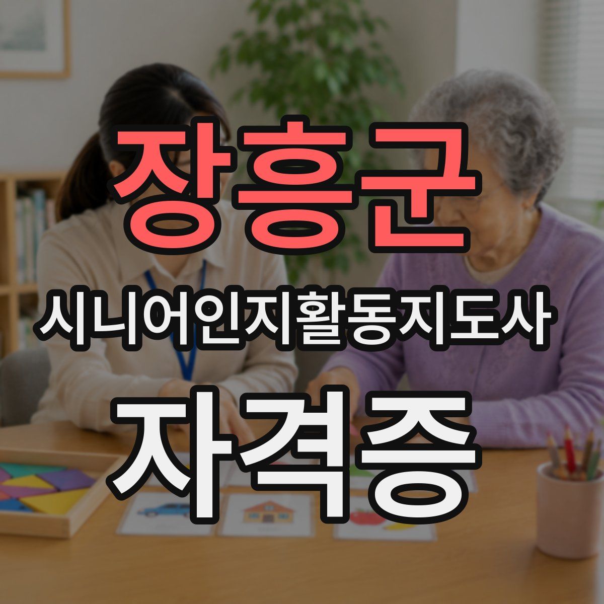 장흥군 시니어인지활동지도사 자격증