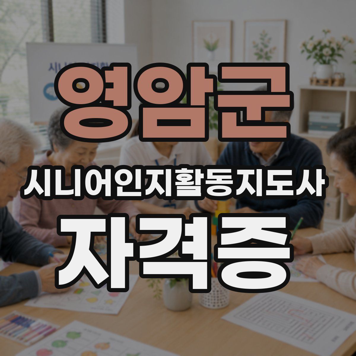 영암군 시니어인지활동지도사 자격증