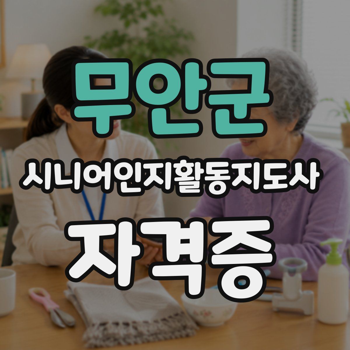 무안군 시니어인지활동지도사 자격증