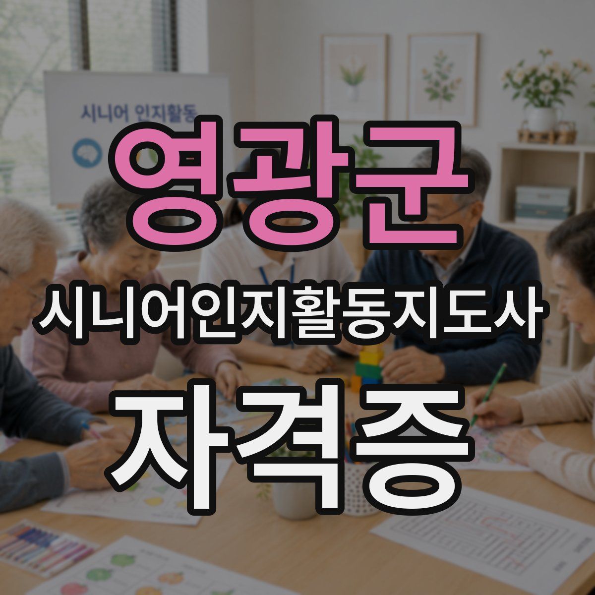 영광군 시니어인지활동지도사 자격증