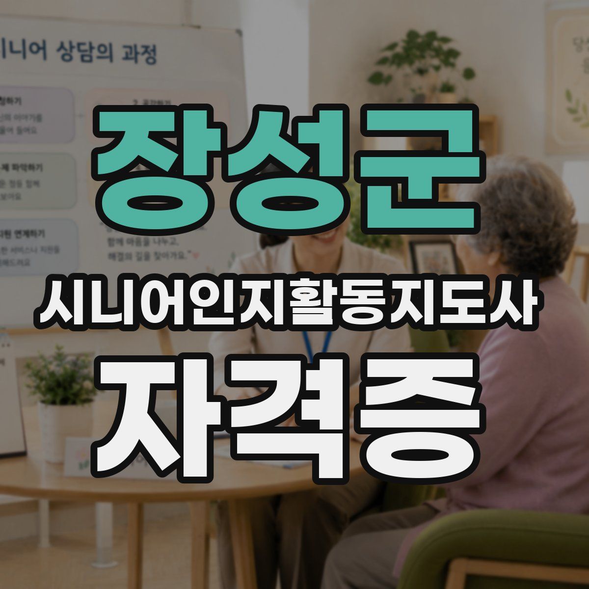 장성군 시니어인지활동지도사 자격증